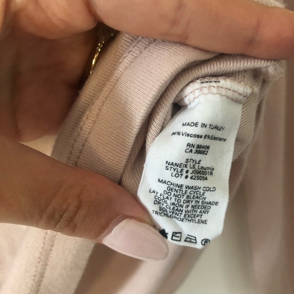 NWT Theory Powder Pink Turtleneck, Small/P - Picture 4 of 6